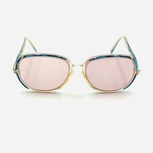 Vintage Kenmark Vicki Blue Oval Sunglasses Frames